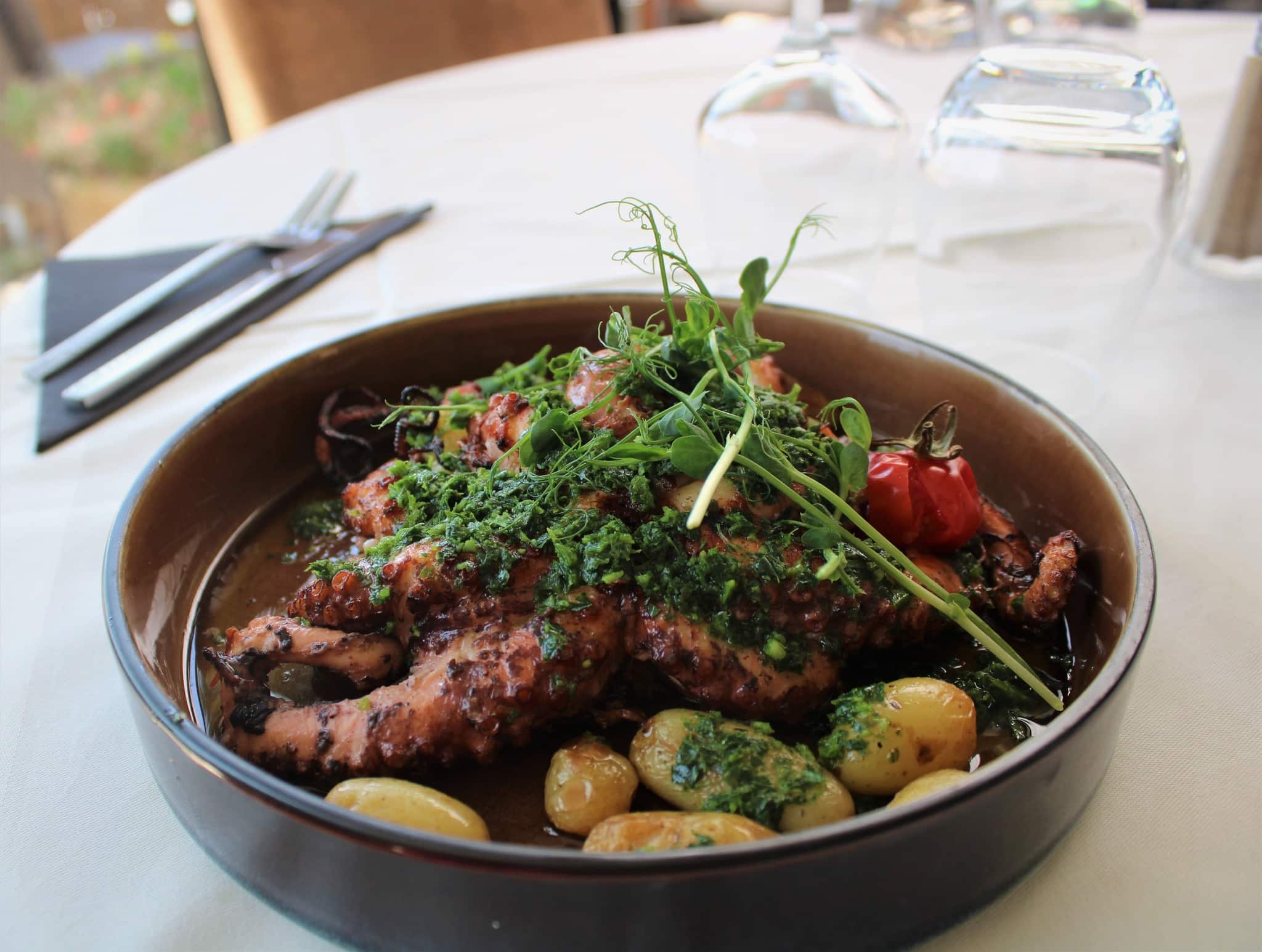 Octopus with parsley from Restaurant du Lac